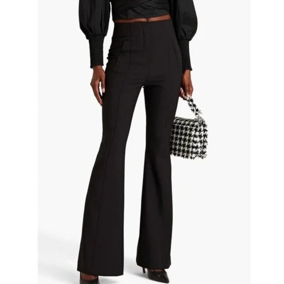Veronica Beard NWT Tindaya Black Flare Pants Sz 12 - Picture 1 of 7